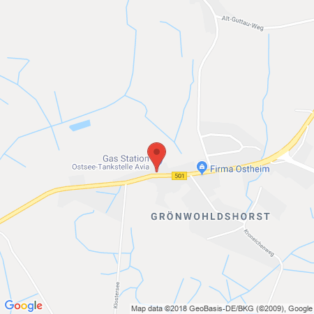 Position der Autogas-Tankstelle: AVIA Tankstelle in 23743, Grönwohldshorst