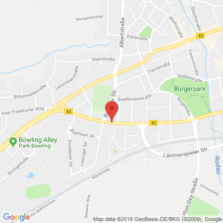 Position der Autogas-Tankstelle: Agip Tankstelle in 63165, Muehlheim