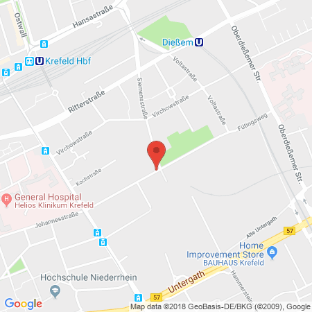 Position der Autogas-Tankstelle: Tankhaus "Süd" in 47805, Krefeld