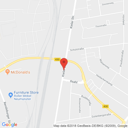 Position der Autogas-Tankstelle: SVG-Tankstelle-Nord in 24536, Neumünster