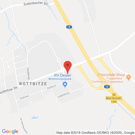 Position der Autogas-Tankstelle: Vorteiltank Rottbitze in 53604, Bad Honnef