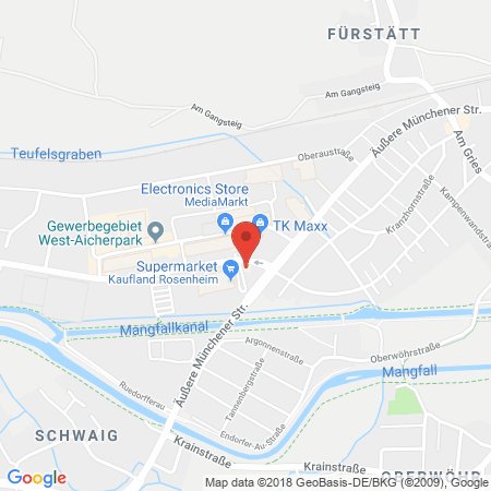 Standort der Tankstelle: Kaufland Tankstelle in 83026, Rosenheim