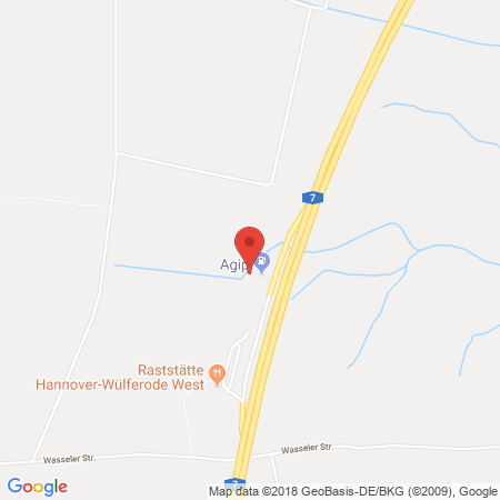 Position der Autogas-Tankstelle: Agip Tankstelle in 30539, Hannover