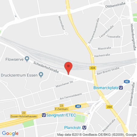 Position der Autogas-Tankstelle: Oil! Tankstelle Essen in 45145, Essen