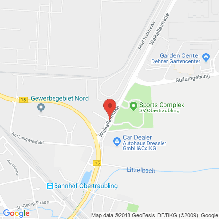 Position der Autogas-Tankstelle: Agip Tankstelle in 93083, Obertraubling
