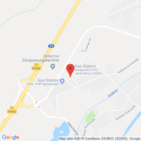Position der Autogas-Tankstelle: Hoyer Tank-Treff Spreewald in 03222, Lübbenau/Spreewald