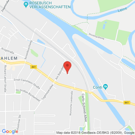 Position der Autogas-Tankstelle: Autogas - Werner in 30453, Hannover / Ahlem