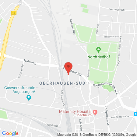 Position der Autogas-Tankstelle: Gas & More Center Augsburg in 86154, Augsburg