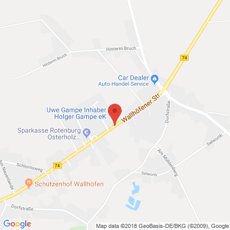 Standort der Autogas Tankstelle: Uwe Gampe Autogas-Betankungsanlage in 27729, Wallhöfen