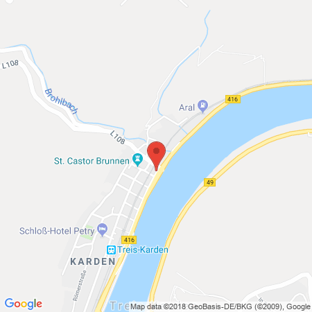 Standort der Autogas Tankstelle: Aral Tankstelle Dieter Bamberg in 56253, Treis-Karden
