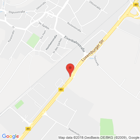 Position der Autogas-Tankstelle: Westfa GmbH in 54294, Trier