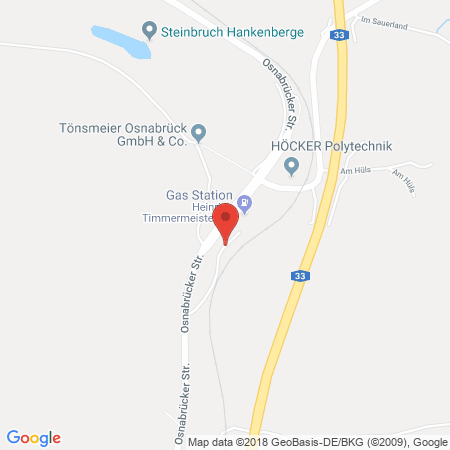 Position der Autogas-Tankstelle: Tankstelle Timmermeister in 49176, Hilter