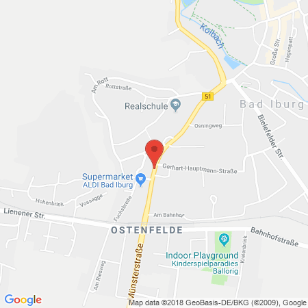 Position der Autogas-Tankstelle: FELTA Station Ignatz Hagedorn in 49186, Bad Iburg