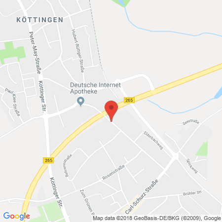 Position der Autogas-Tankstelle: Gase - Center Goldbecker in 50374, Erftstadt-Köttingen