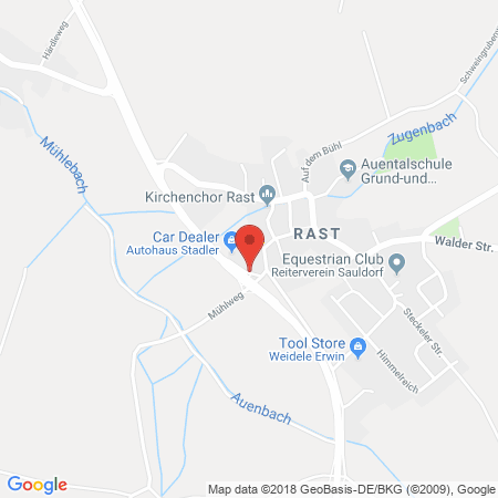 Position der Autogas-Tankstelle: Autohaus Stadler in 88605, Sauldorf-Rast