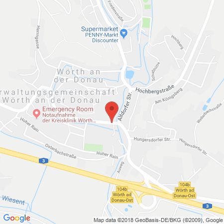 Standort der Autogas Tankstelle: AVIA-Servicestation A. F. Bauer in 93086, Wörth -Donau