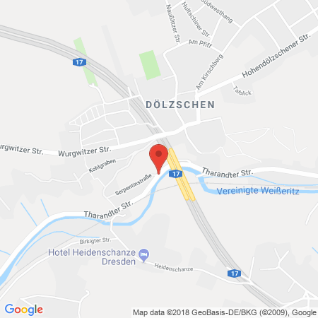 Position der Autogas-Tankstelle: GO Tankstelle in 01187, Dresden-Naußlitz