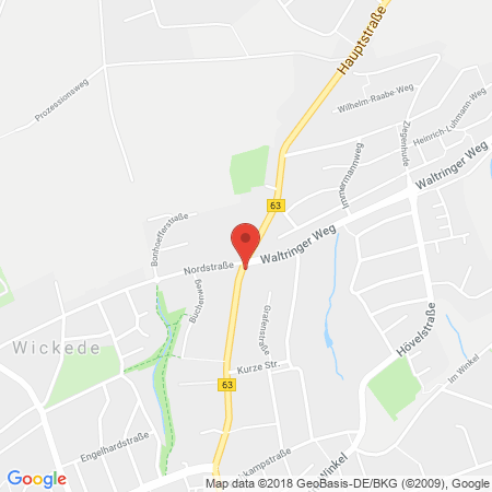 Position der Autogas-Tankstelle: Esso Station Bechheim in 58739, Wickede