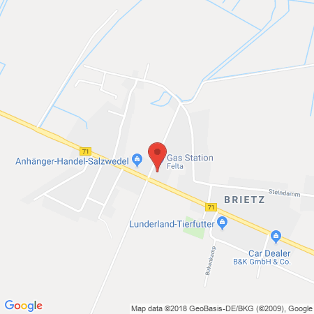 Standort der Autogas Tankstelle: Felta GmbH & Co. KG in 29413, Salzwedel-Brietz