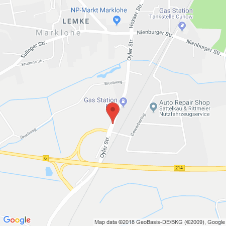 Position der Autogas-Tankstelle: Esso Tankstelle in 31608, Marklohe-Lemke