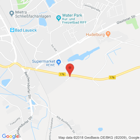Position der Autogas-Tankstelle: 1a Autoservice Mäding in 04651, Bad Lausick