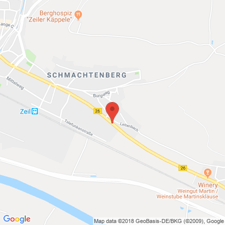 Position der Autogas-Tankstelle: Autohaus Trummer GmbH (AVIA) in 97475, Zeil am Main