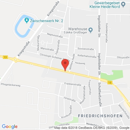 Position der Autogas-Tankstelle: IN Schäfer GmbH, Esso Tankstelle in 85049, Ingolstadt