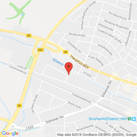 Position der Autogas-Tankstelle: Autohaus Seewald GmbH in 74889, Sinsheim