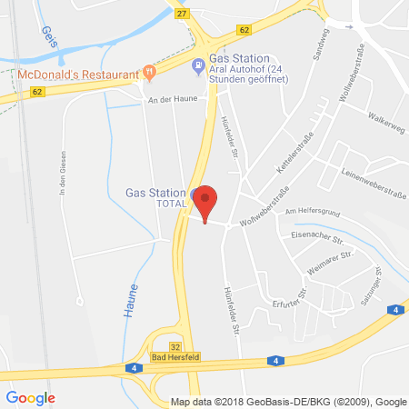Standort der Autogas Tankstelle: Mercedes Autohaus Schade u. Sohn GmbH in 36251, Bad Hersfeld