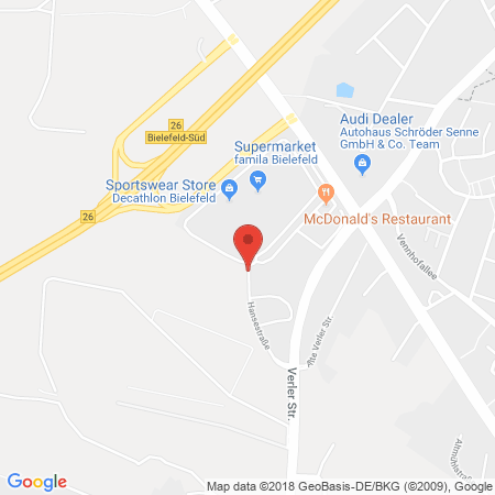 Standort der Autogas Tankstelle: Ratio-Novo Tankstelle in 33689, Bielefeld-Sennestadt