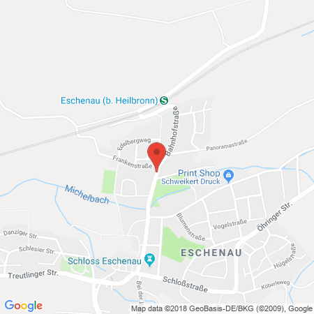 Position der Autogas-Tankstelle: Calpam Mineralöl GmbH in 74248, Ellhofen