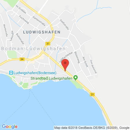 Position der Autogas-Tankstelle: Esso-Tankstelle Kramer in 78351, Bodmann-Ludwigshafen
