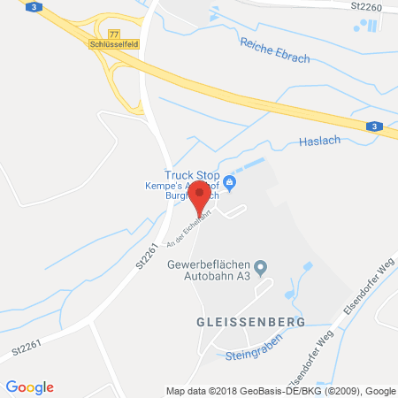 Standort der Autogas Tankstelle: Kempe´s Autohof (Esso) in 96152, Burghaslach
