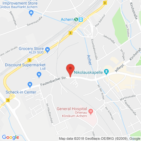 Position der Autogas-Tankstelle: Esso Tankstelle Rolf Burgert in 77855, Achern