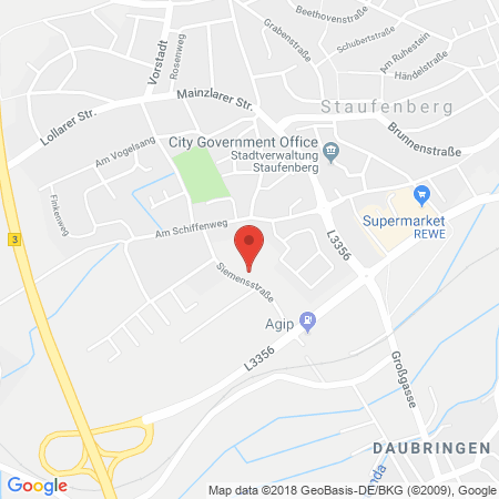 Standort der Autogas Tankstelle: Agip Tankstelle Mengin in 35460, Staufenberg