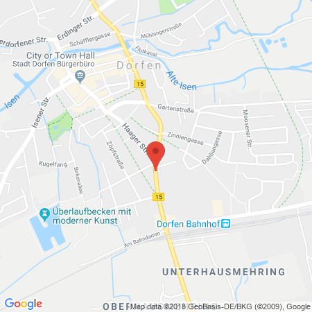 Position der Autogas-Tankstelle: Shell Tankstelle Renate Heilmaier in 84405, Dorfen