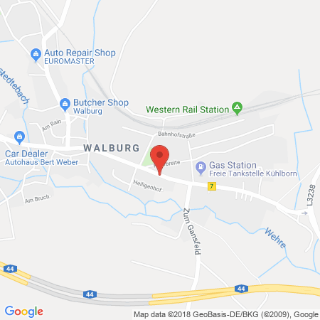 Position der Autogas-Tankstelle: Freie Tankstelle Kassel, w. Knierim & Co. in 34135, Kassel