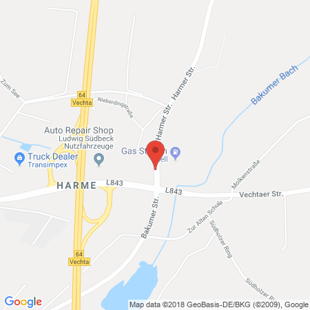 Standort der Autogas Tankstelle: Rasthof Oldenburger Münsterland in 49456, Bakum