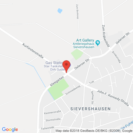 Position der Autogas-Tankstelle: Star Tankstelle D. Guder in 31275, Lehrte-Sievershausen
