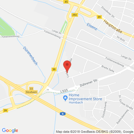 Position der Autogas-Tankstelle: Tankpunkt Götz bei Fa. Pischinger in 74889, Sinsheim