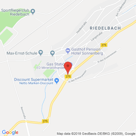 Position der Autogas-Tankstelle: ED Tankstelle Mohr in 61276, Weilrod-Riedelbach