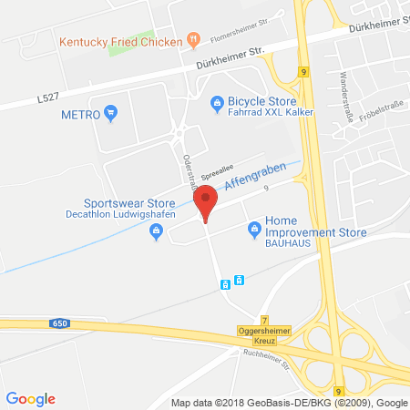 Standort der Autogas Tankstelle: Globus Tankstelle in 67071, Ludwigshafen-Oggersheim