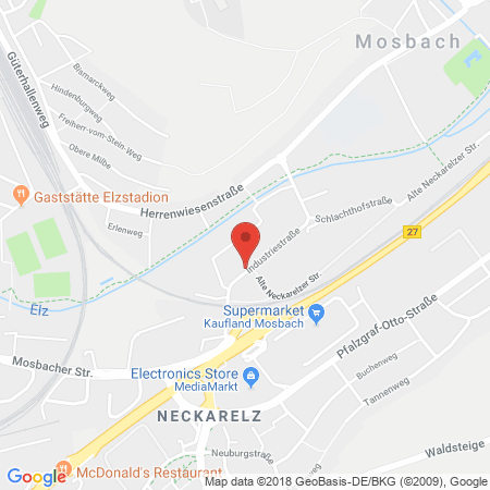 Position der Autogas-Tankstelle: Zahradnik GmbH Mineralölgroßhandel in 74821, Mosbach