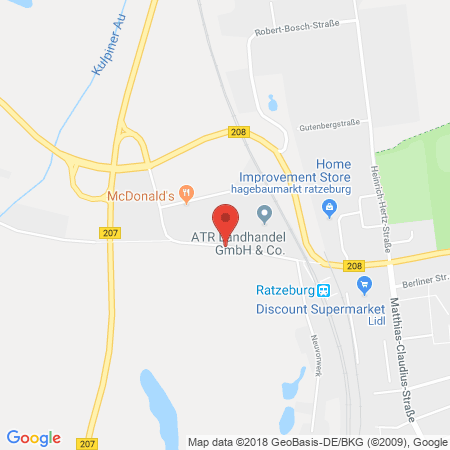 Position der Autogas-Tankstelle: HEM Center Michael Kleemann in 23909, Ratzeburg