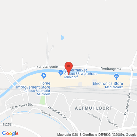 Standort der Autogas Tankstelle: Globus Tankstelle in 84453, Mühldorf