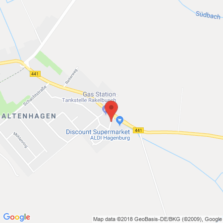 Position der Autogas-Tankstelle: Freie Tankstelle Rakelbusch GmbH in 31558, Hagenburg