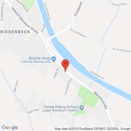 Position der Autogas-Tankstelle: Raiffeisen Riesenbeck eG in 48477, Hörstel-Riesenbeck