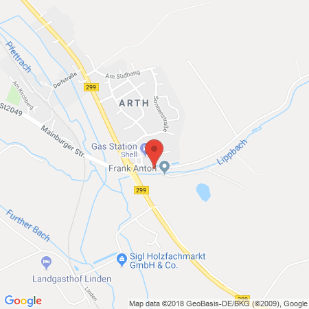 Position der Autogas-Tankstelle: Rudolf Löw GmbH in 84095, Furth-Arth