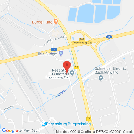 Position der Autogas-Tankstelle: Shell Station in 93055, Regensburg