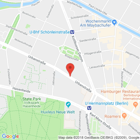 Position der Autogas-Tankstelle: Sprint-Tankstelle in 10967, Berlin-Kreuzberg